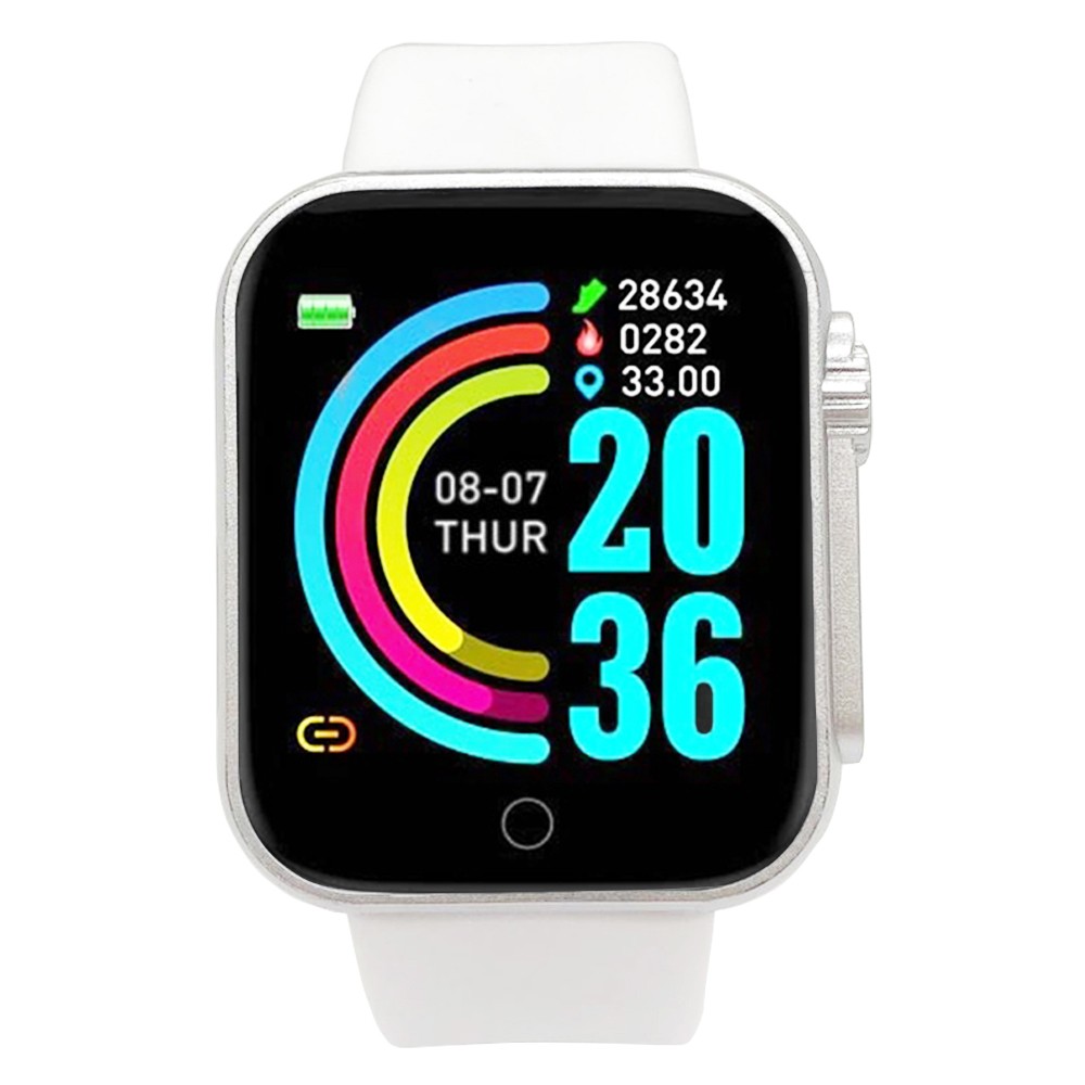 Ceas Smartwatch TechstarÂ® Y68 Ultra, Ecran 1.44 inch TFT, Bluetooth 4.0, Notificari Apeluri/Mesaje, Monitorizare Fitness, Ritm Cardiac si Tensiune Arteriala, Compatibil iOS/Android, Alb