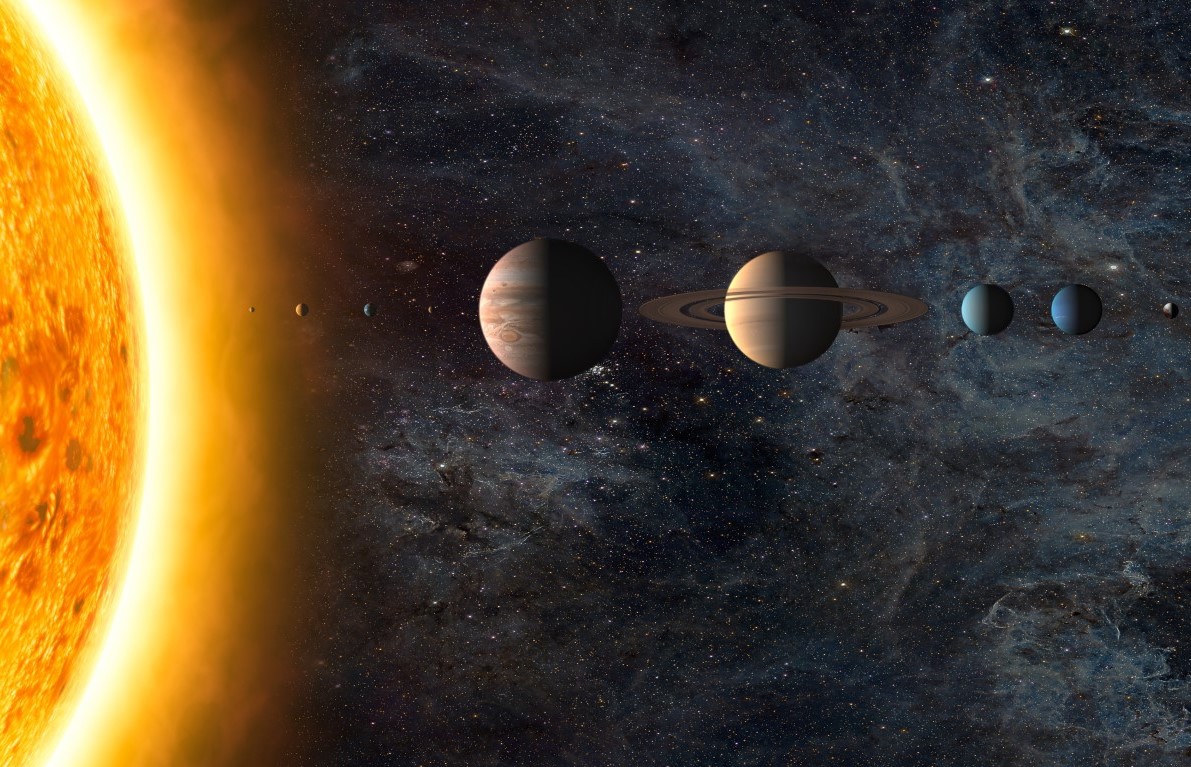 Fototapet autocolant Sistem solar4, 300 x 200 cm
