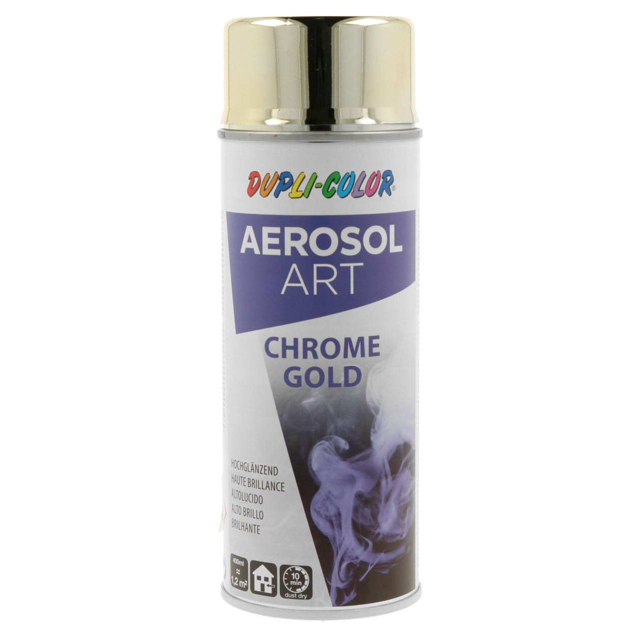 Vopsea spray decorativa DUPLI-COLOR AEROSOL ART Chrome Gold, crom auriu, 400ml