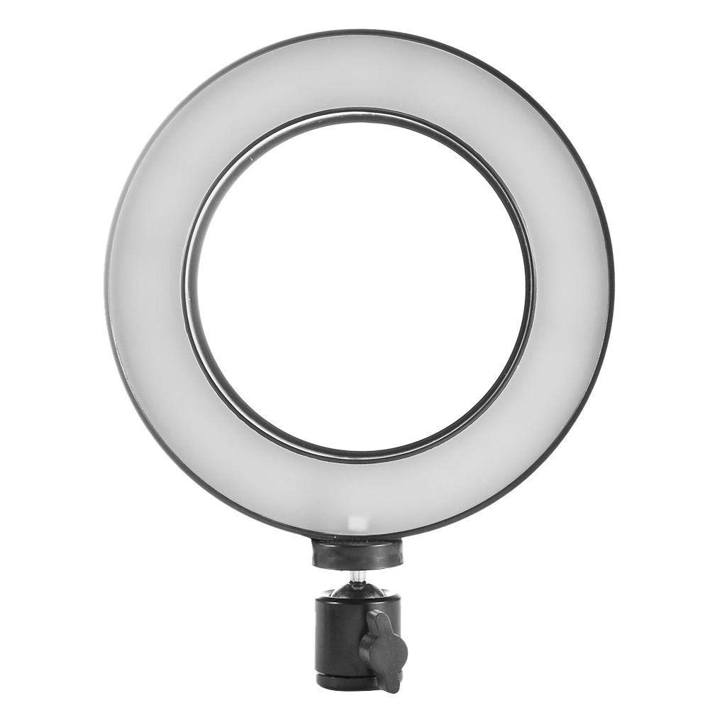 Lampa Circulara 6 Inch Tip Led SMD, 3 Trepte Lumina, Alimentare USB, Telecomanda Pe Fir si Bila reglaj 1/4 inch, fara trepied 1/4'' imagine noua idaho.ro