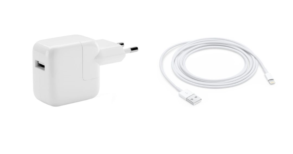 Incarcator retea USB 12W + Cablu pentru iPad / iPhone cu mufa Lightning 1m