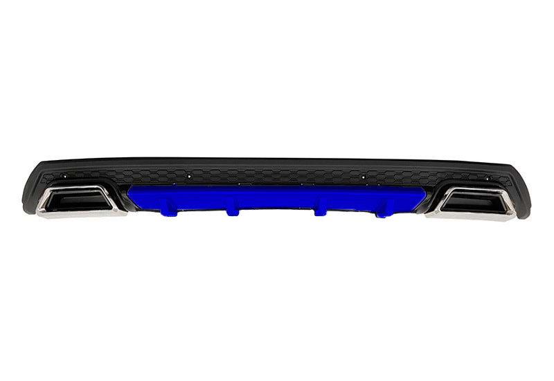 Difuzor bara spate universal , ELITE PLUS B Design, negru mat cu albastru