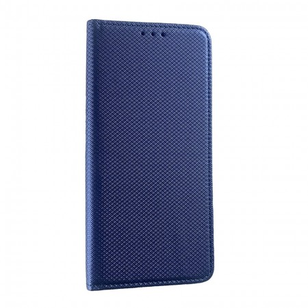 Husa Smart Book Case pentru Samsung A14 4G/ A14 5G cu inchidere magnetica, piele ecologica, Albastru inchis