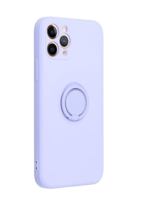 Husa compatibila cu Samsung Galaxy A13 5G, silicon, inel rotativ pentru prindere magnetica, interior din catifea, Violet