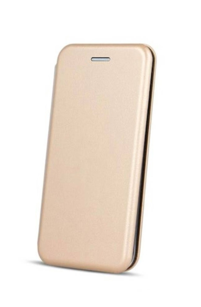 Husa de protectie tip carte pentru Huawei P Smart Z, Inchidere magnetica, Auriu