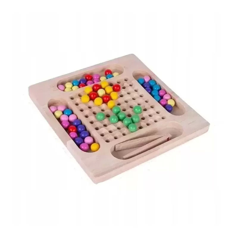 Puzzle MalPlay din lemn cu bile colorate