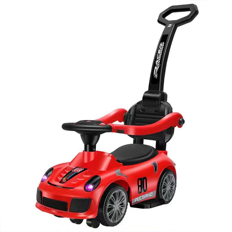 Masinuta de impins Go Kart pentru copii ,maner de impins pentru parinti,bara de protectie, volan cu butoane muzica , culoare rosu Articole copii imagine 2022