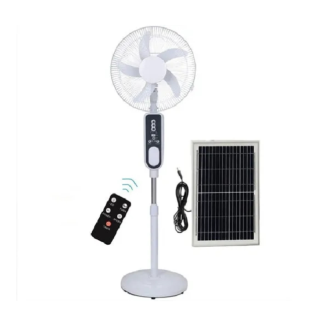 Ventilator solar cu suport pentru podea,lampa LED si lumina anti Å£Ã¢nÅ£ar plus mufa incarcare telefon