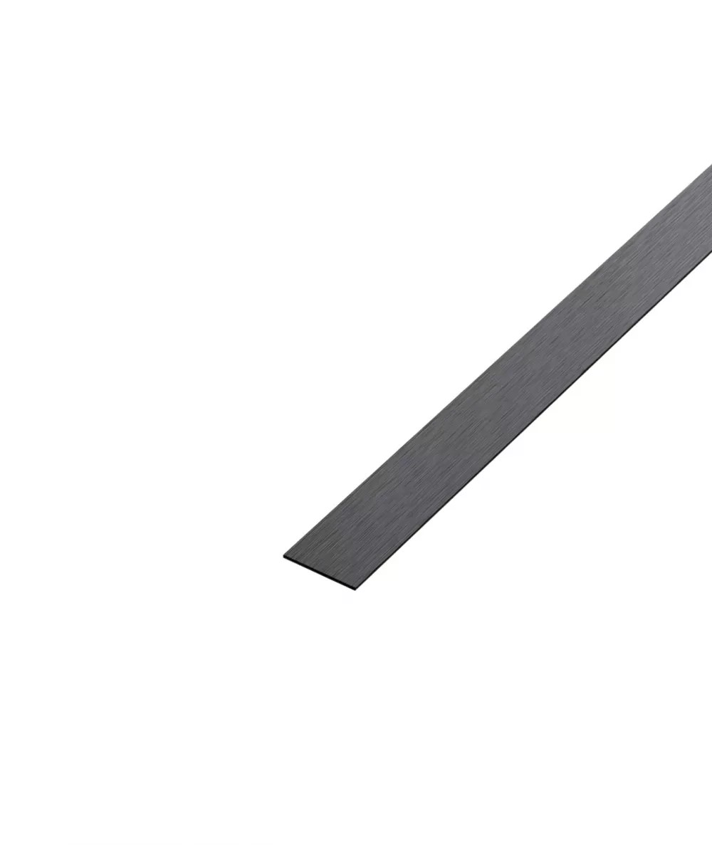 Profil platbanda inox negru brush 20x0.6x2700 mm