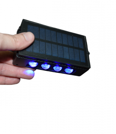 Aplica solara LH-799 de perete, gard exterior cu LED lumina albastra sus- jos