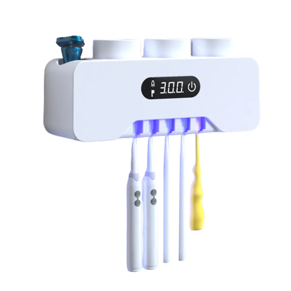 Sterilizator UV cu dispenser automat pentru periuțe de dinti, Luca ,alb