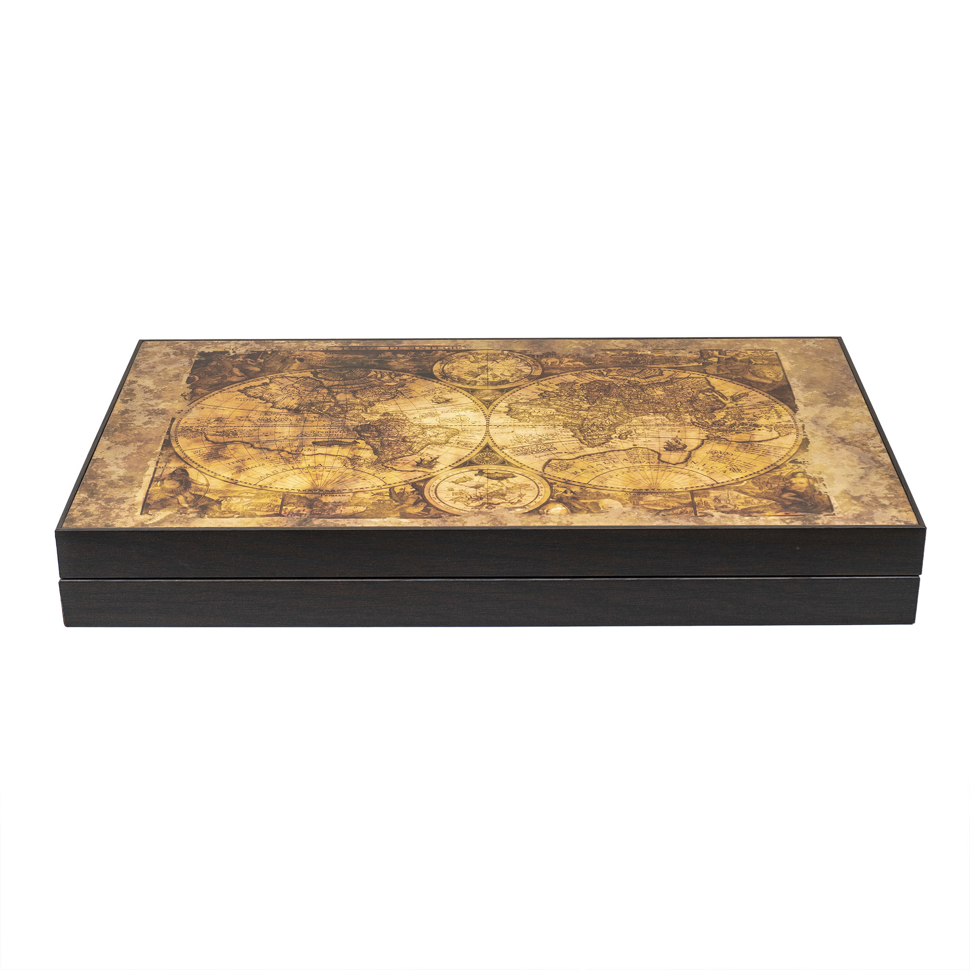 Joc de table din lemn lacuit, model glob lucios, 48x58cm / ZTS 5482-5