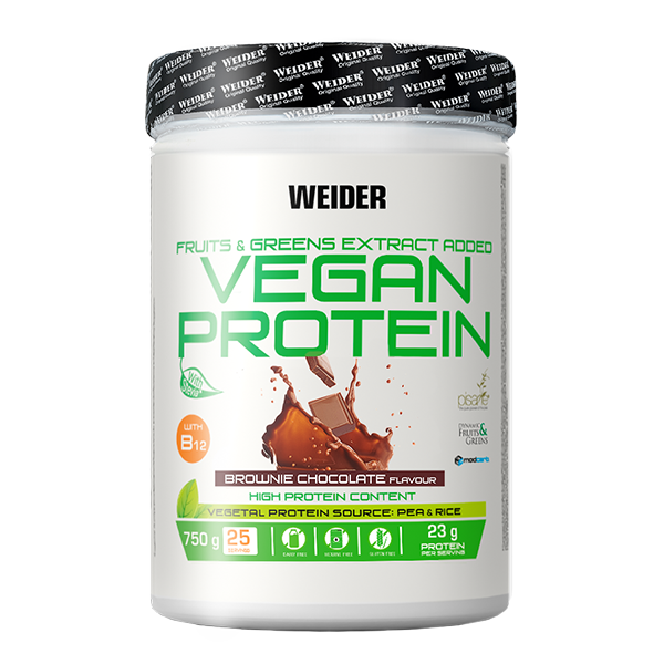 Proteina vegetala Weider Vegan Protein Brownie Chocolate 750 g