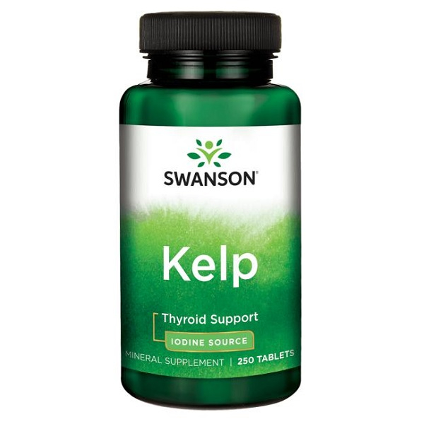 Supliment alimentar, Suport pentru Glanda Tiroida (Iod), Swanson Kelp Thyroid Support - 250 comprimate (250 doze)