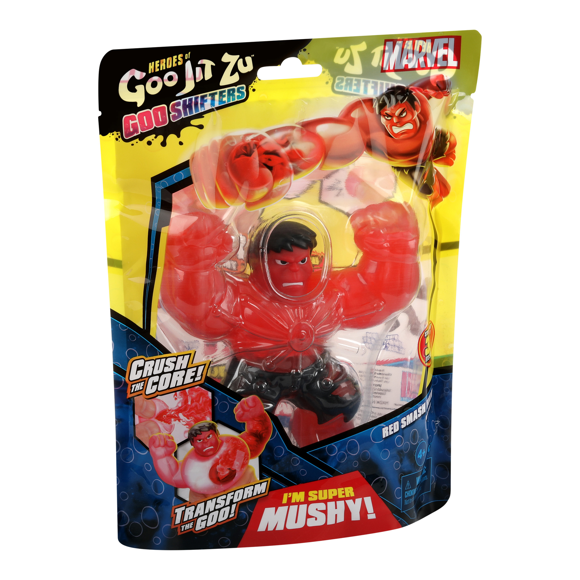 Figurina elastica Goo Jit Zu Goo Shifters Marvel – Red Hulk 42577-42581