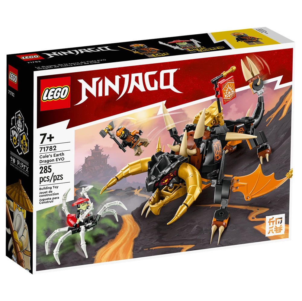 Set de construit LEGO® Ninjago, Dragonul de pamant EVO al lui Cole, 285 piese