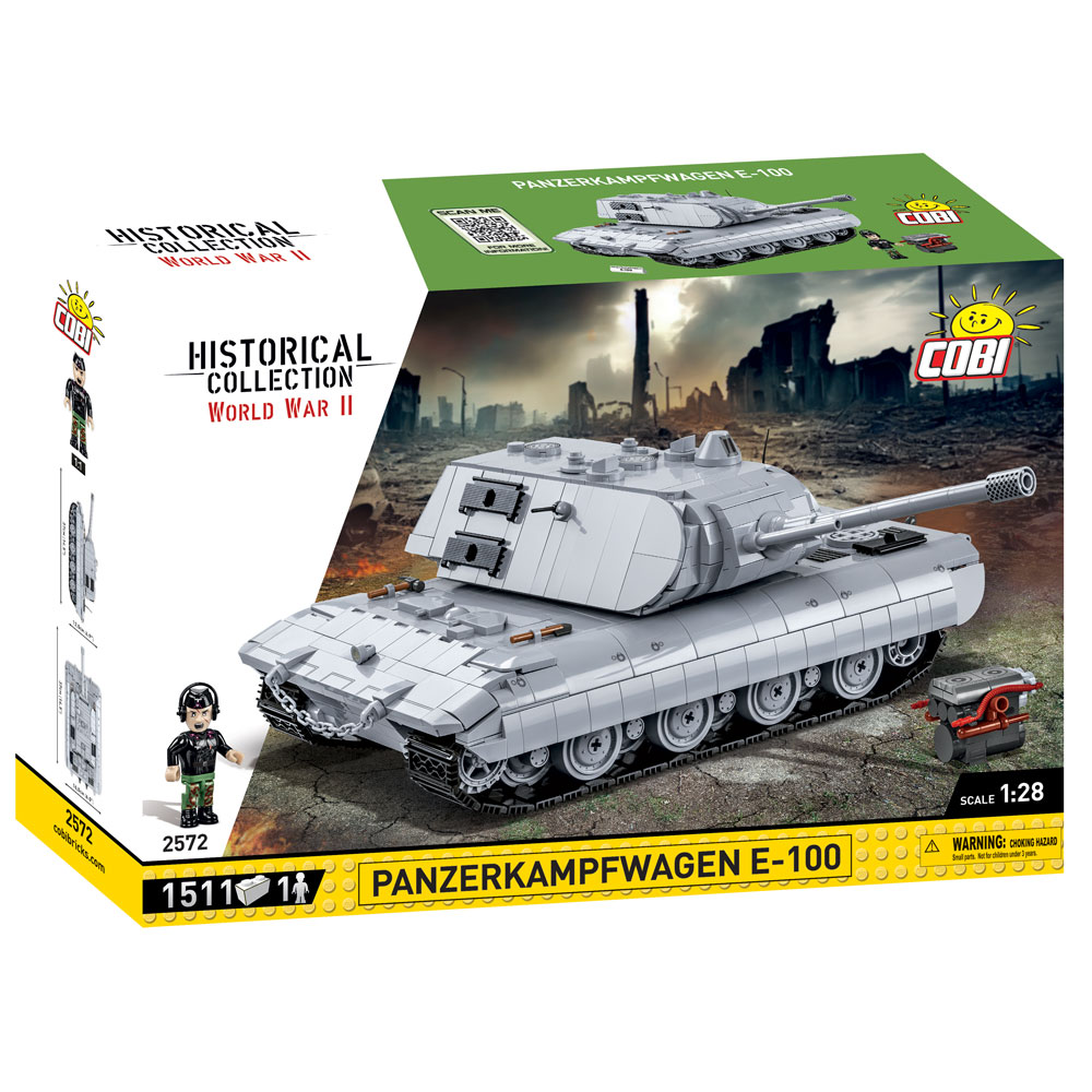 Set de construit Cobi Panzerkampfwagen E-100, colectia Tancuri, 2572, 1511 piese