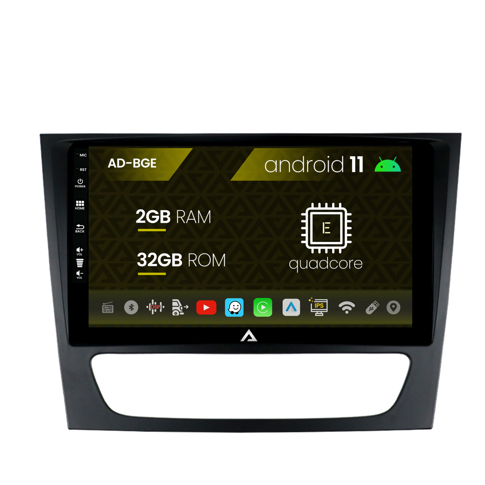 Navigatie Mercedes Benz W211/CLS, Android 11, E-Quadcore / 2GB RAM + 32GB ROM, 9 Inch - AD-BGE9002+AD-BGRKIT415