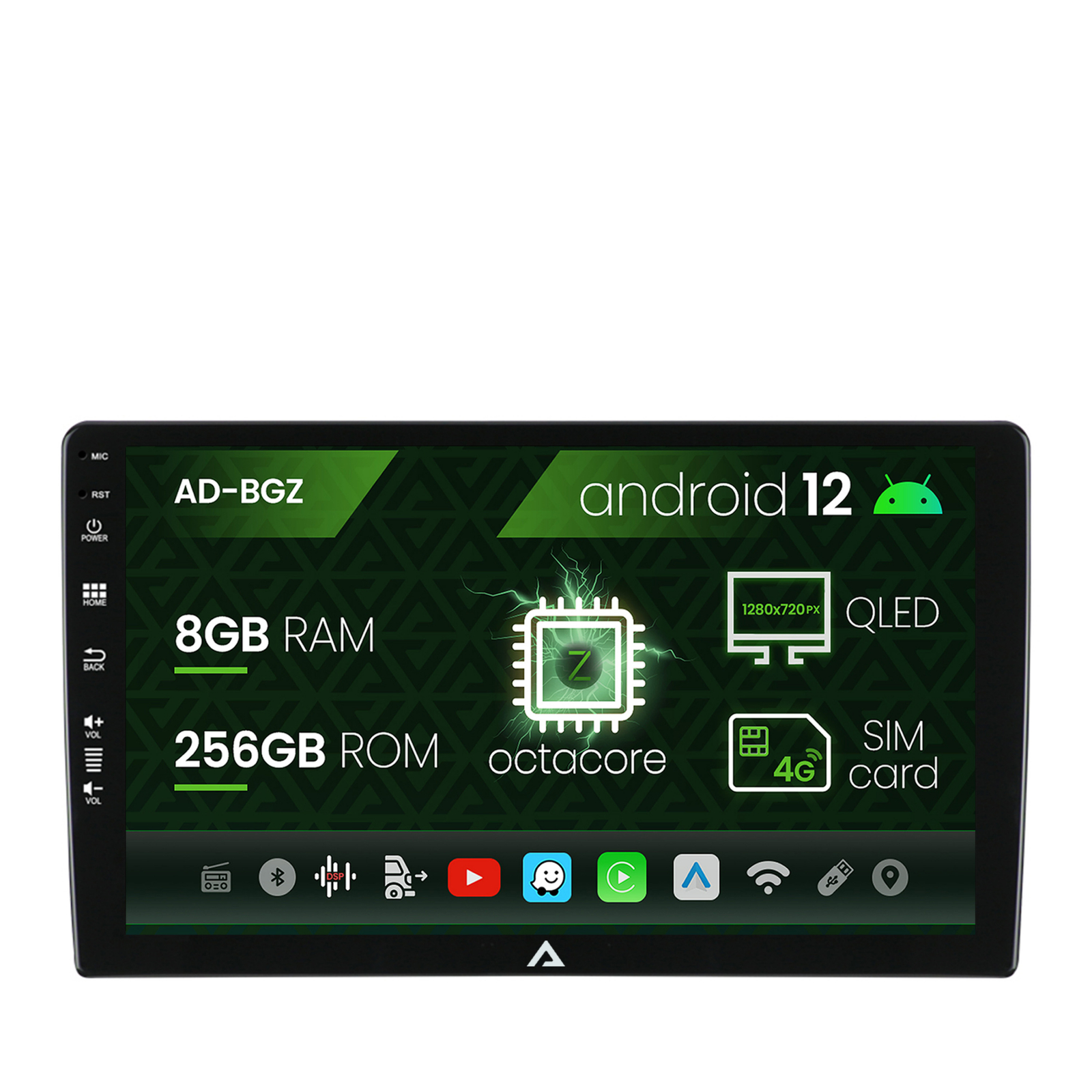 Navigatie All-in-one Universala, Android 12, Z-Octacore / 8GB RAM + 256GB ROM, 9 Inch - AD-BGZ9008
