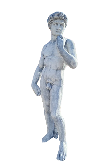 Statuie David Michelangelo, 1.70m inaltime, culoare gri, material beton c27