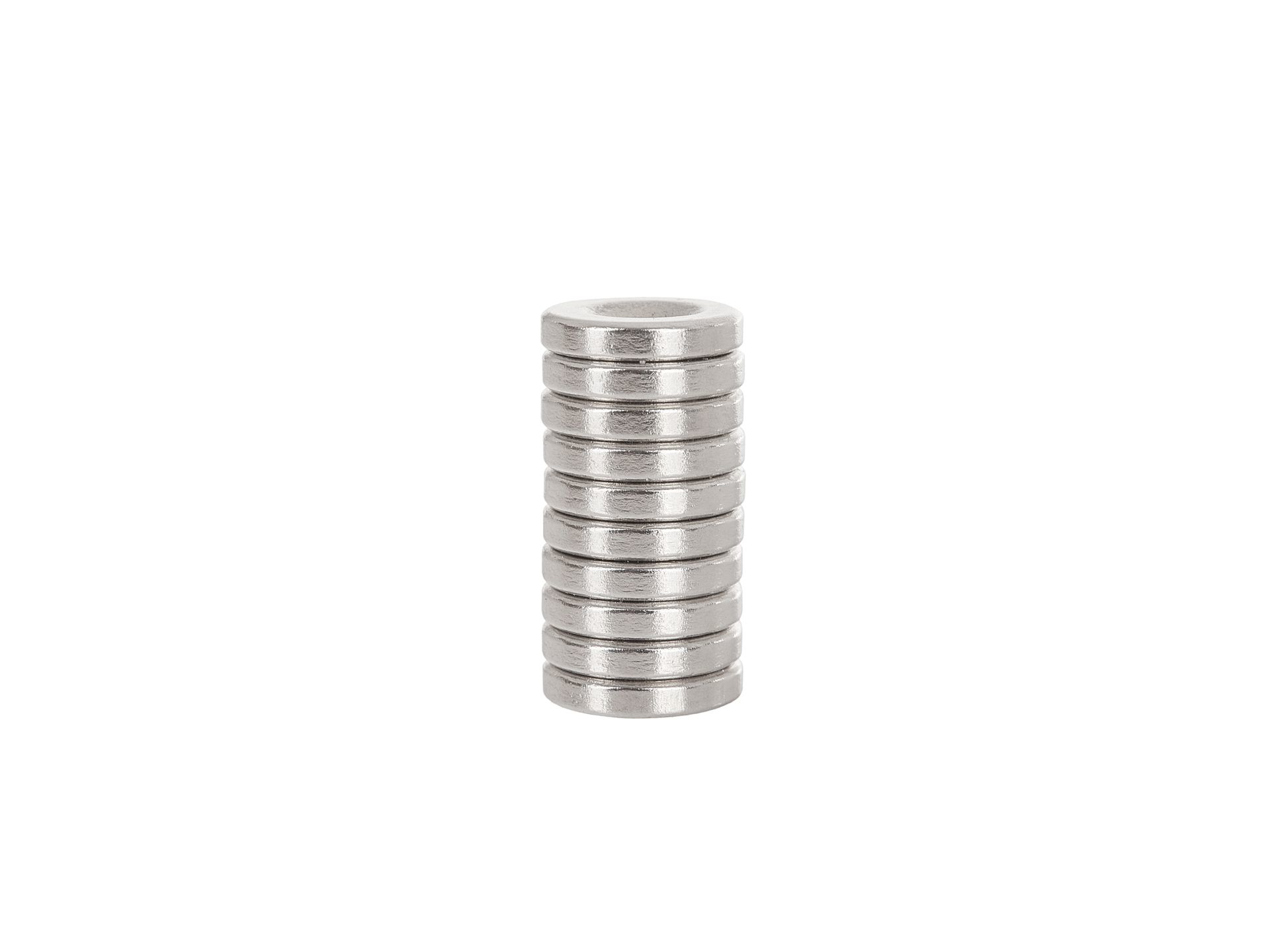 Set magnet cilindru din neodim cu ghidaj pentru surub, 14 x 3 mm, 10 elemente, Geko G02424