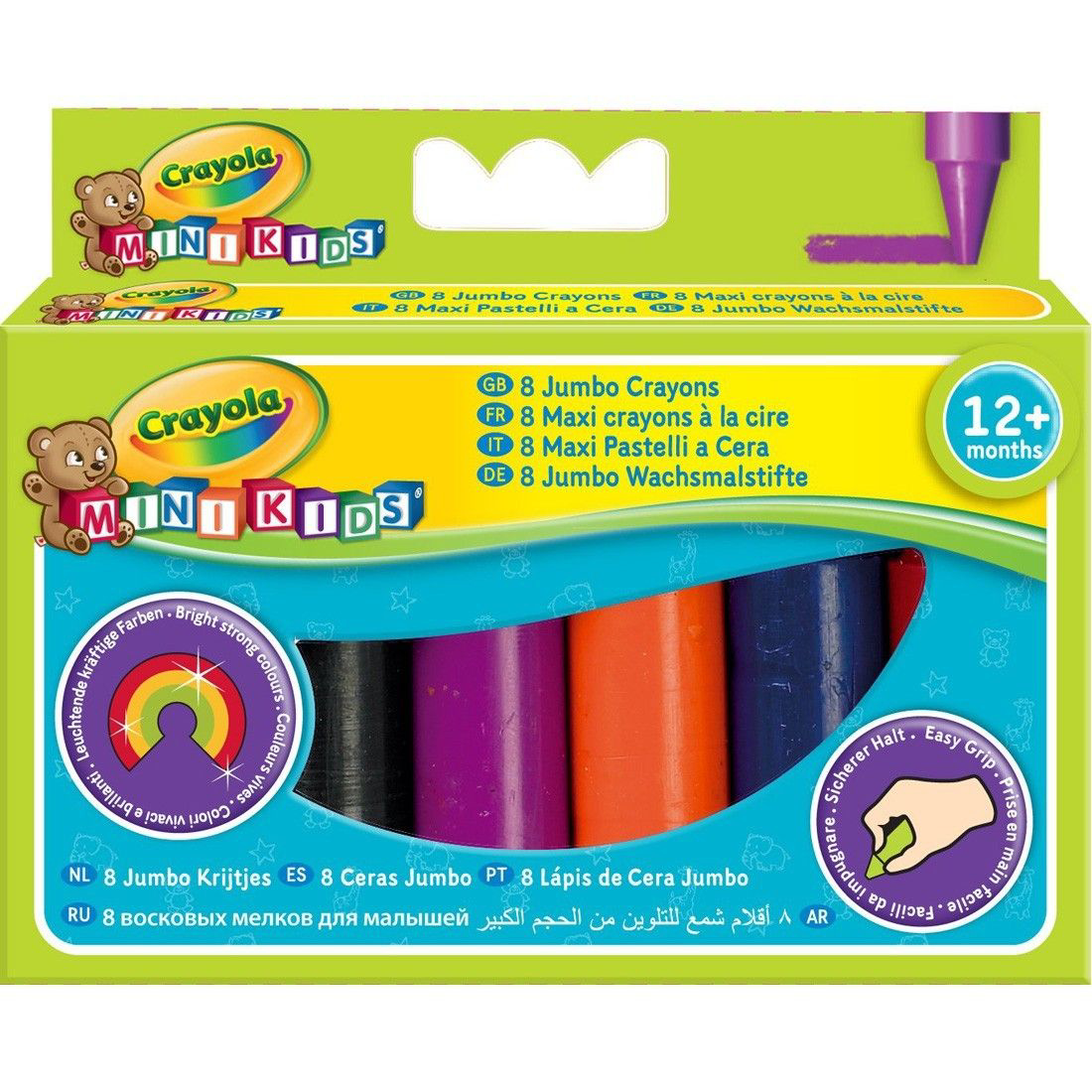 Set creioane cerate colorate Jumbo, 8 buc, Crayola 81-0080