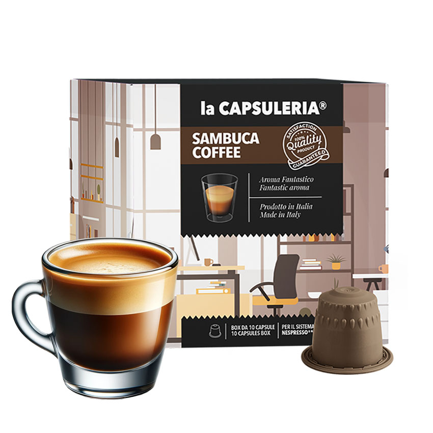 Sambuca Coffee, 80 capsule compatibile Nespresso, La Capsuleria