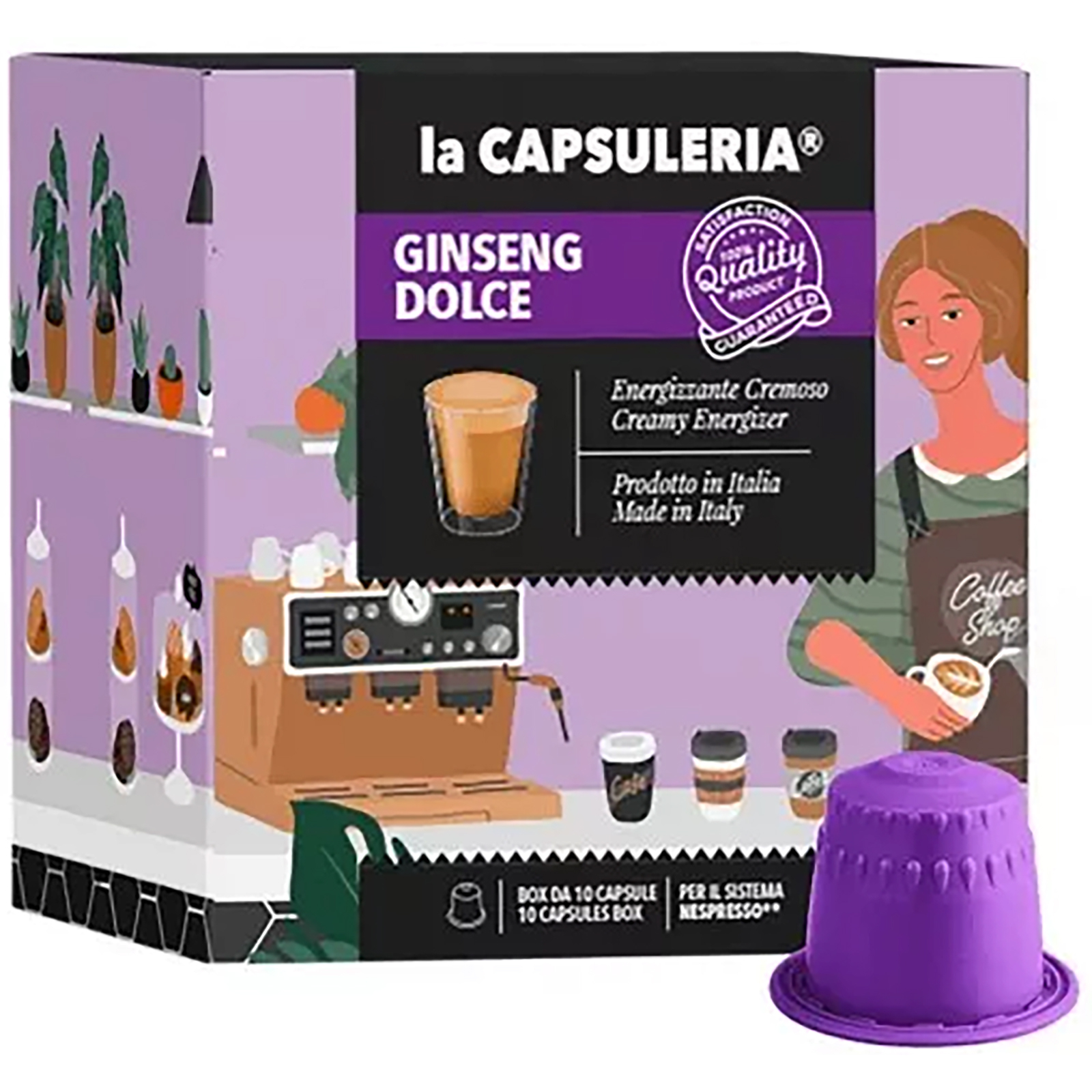 Ginseng Dulce, 80 capsule compatibile Nespresso, La Capsuleria