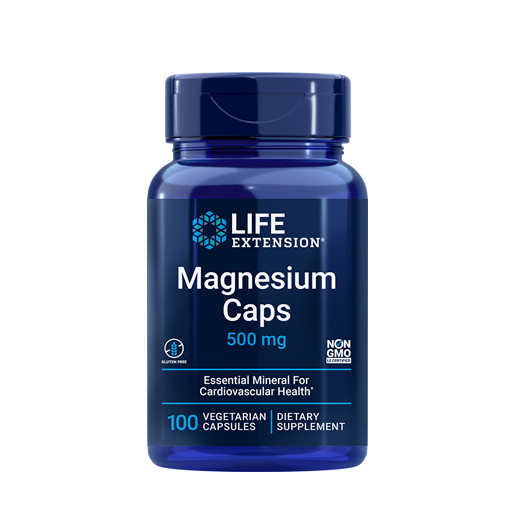 Supliment alimentar, Magneziu (500 mg), Life Extension Magnesium Caps - 100 capsule (100 doze)
