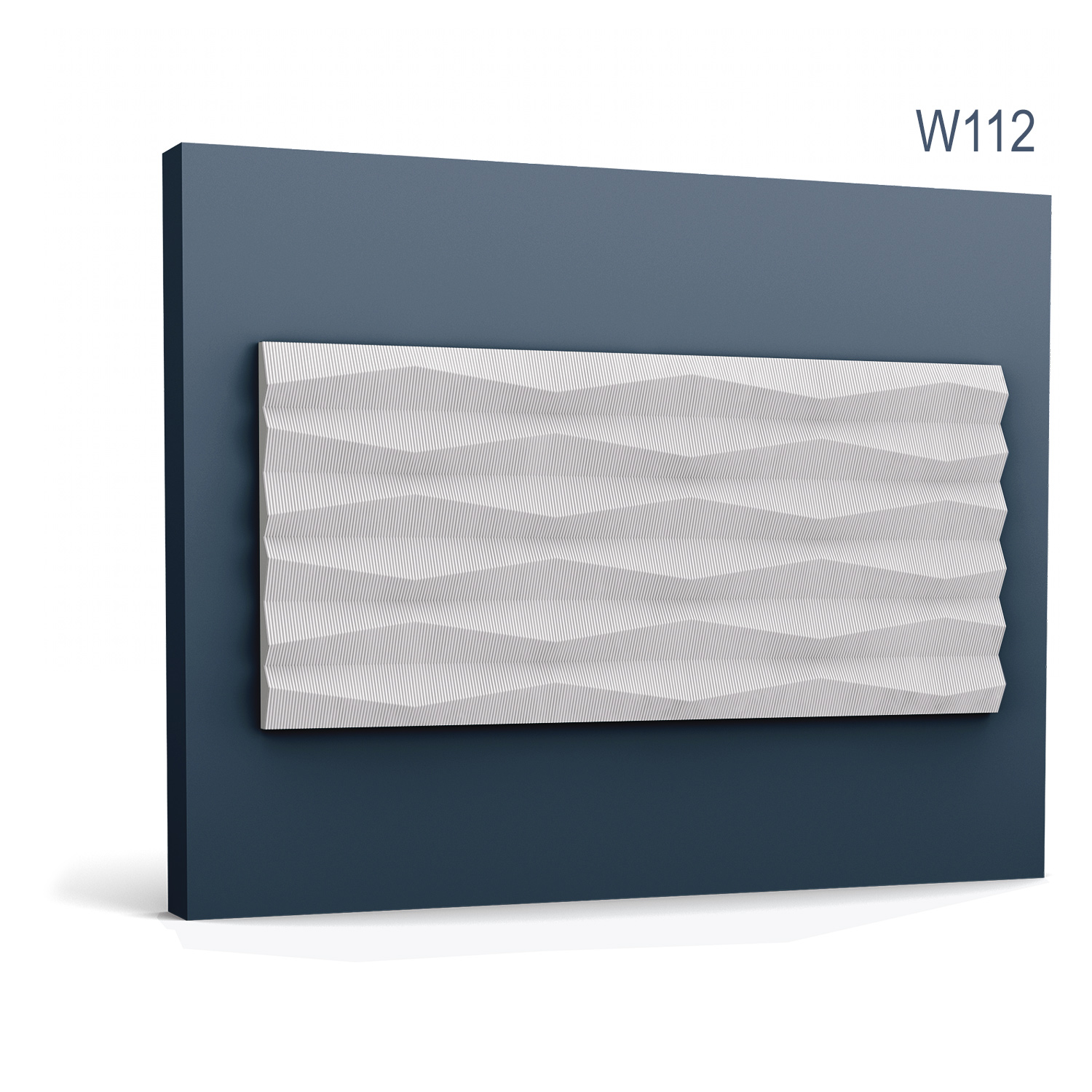 Panou 3D decorativ W112 RIDGE pentru perete / tavan, stil modern, rigid, ornamental, Belgia, vopsibil, din poliuretan de inalta densitate, L 200 x H 25 x L 1,9 cm