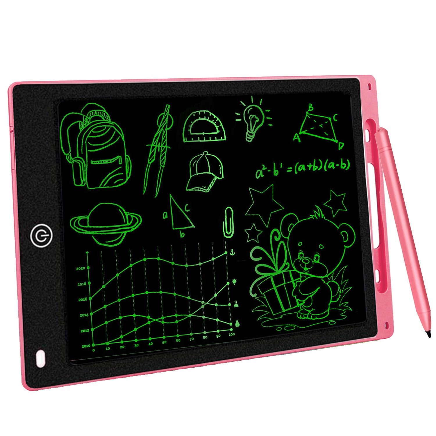 Tableta grafica pentru copii,Diagonala de 10 inch, Roz