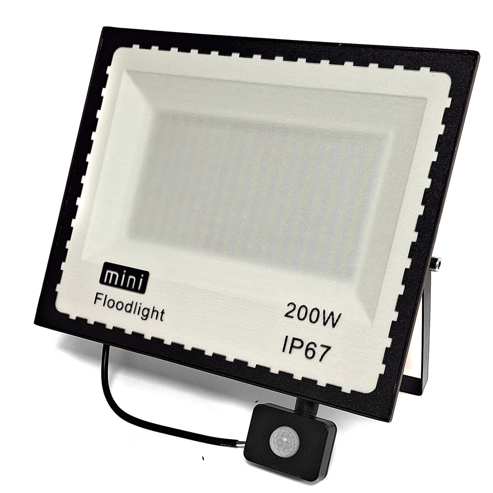Proiector halogen LED 200 W cu senzor de miscare - Negru
