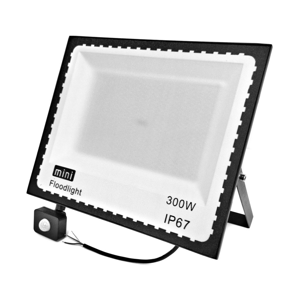 Proiector halogen LED 300 W cu senzor de miscare - Negru