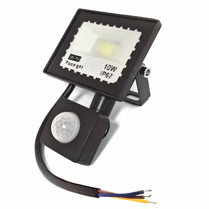 Proiector halogen LED 10 W cu senzor de miscare - Negru