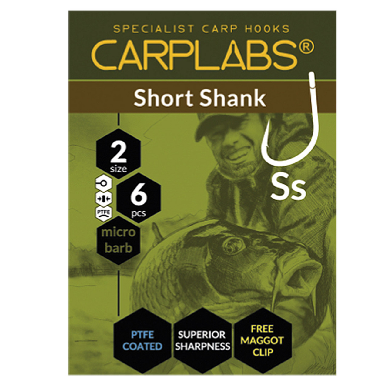 Carlig MMT Konger Carplabs Short Shank No.4 Titanium Grey Ringed 6buc