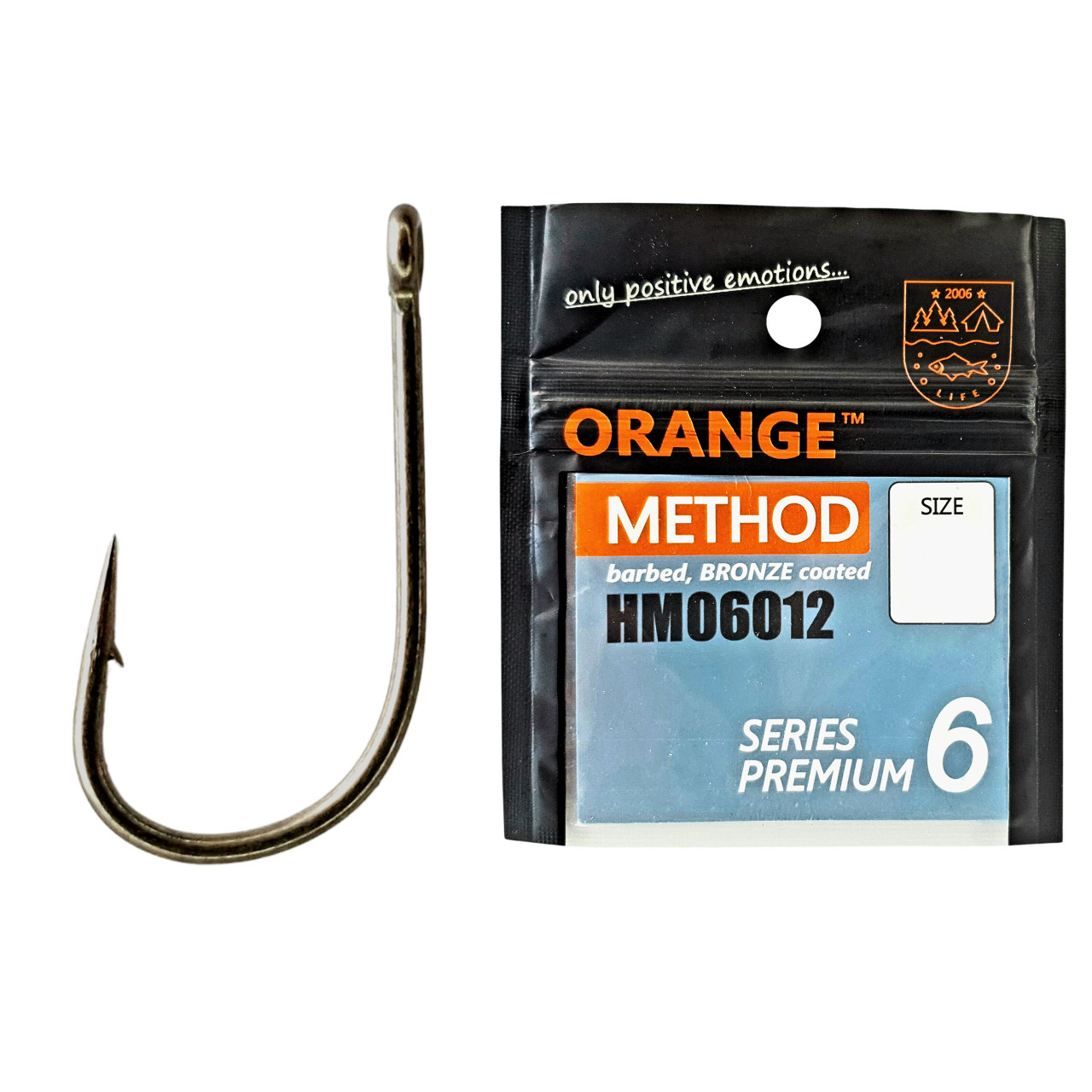 Carlig MMT Orange no.10 Method Bronze Coated Premium Series 6 8buc