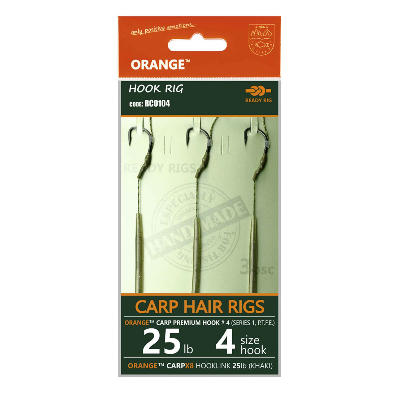 Rig Crap MMT Orange Series 1 No.6 20Lb Crap Hair Rigs