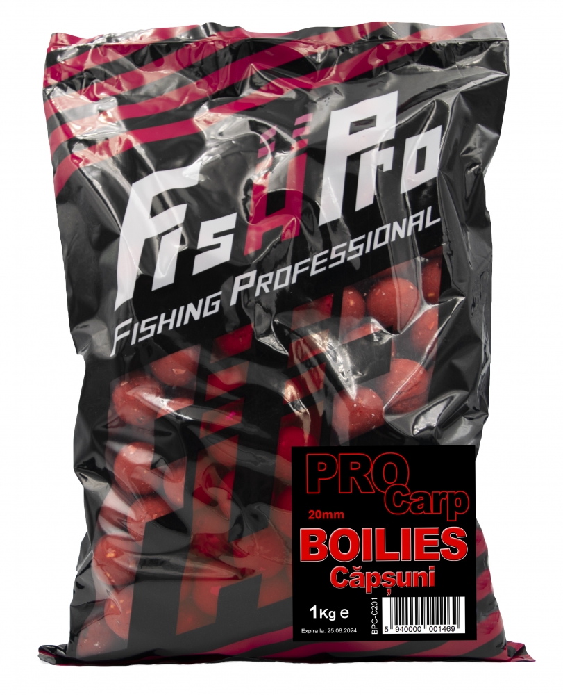Boilies FHP FishPro Pro Carp Capsuni 20 Mm-1Kg
