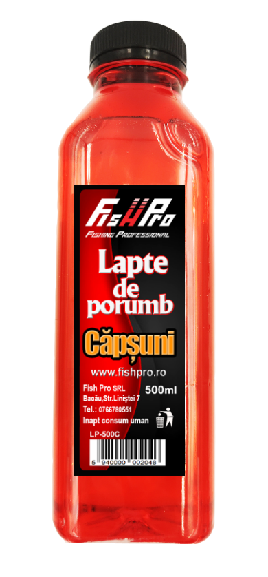 Lapte De Porumb FHP FishPro Capsuni Rosu 500Ml
