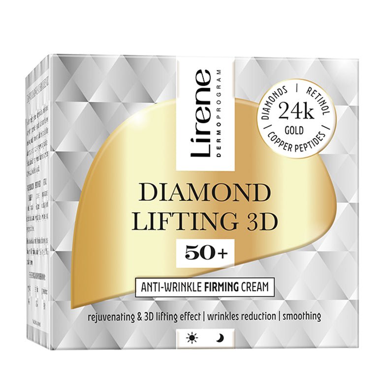 LIRENE DIAMOND LIFTING 3D - Crema anti-rid cu efect de fermitate 50+ pentru zi si noapte, 50ml