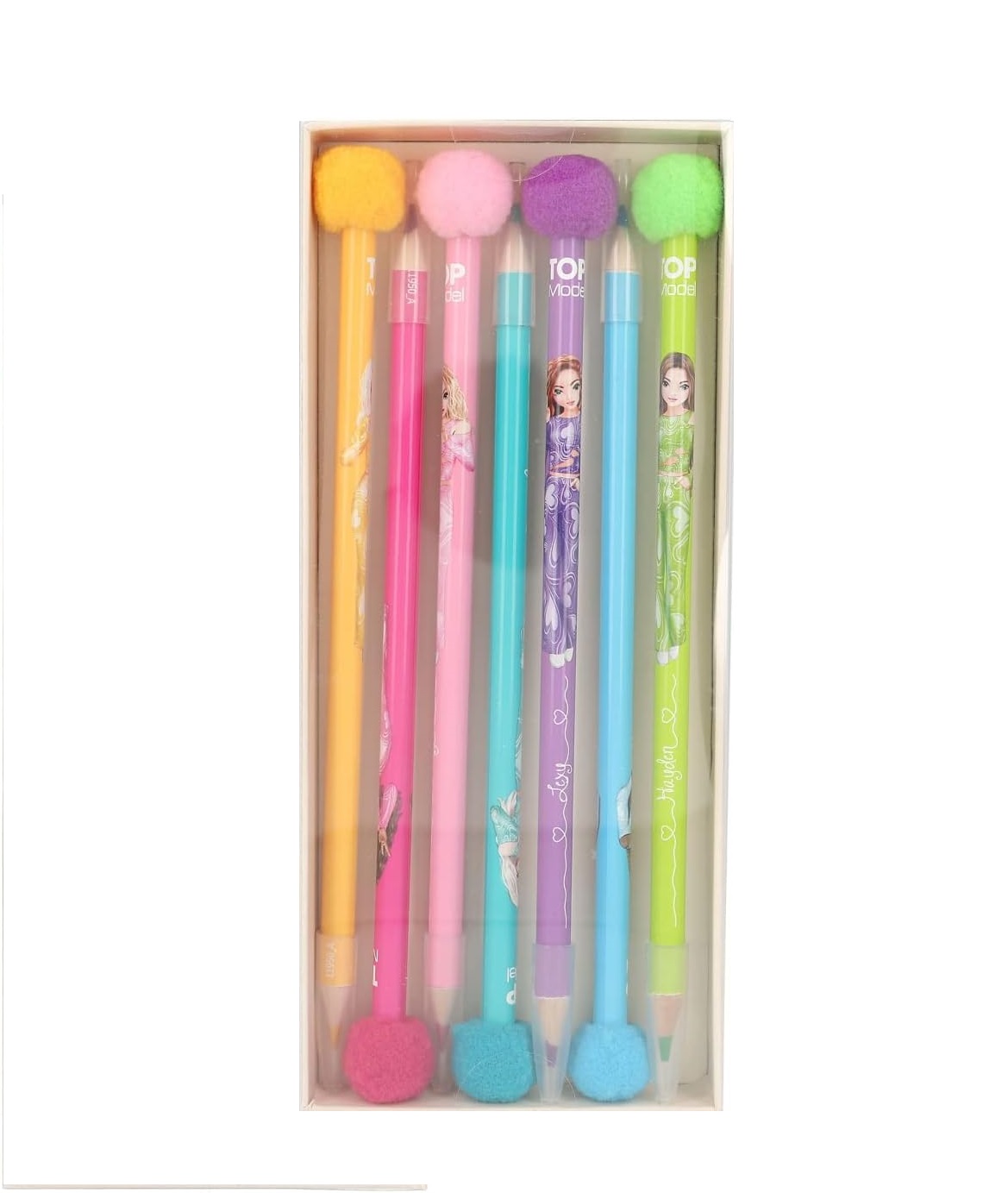 Set 7 creioane colorate Pom Pom TOPModel