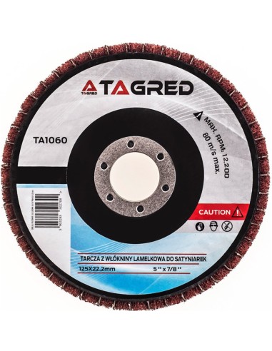 Disc slefuit metal, Tagred TA1060, 125/22,2 mm, 12200 rpm