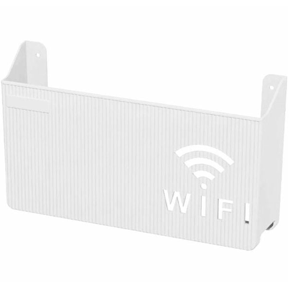 Suport pentru router Wi-fi, Constructie solida din plastic, Alb - Alb