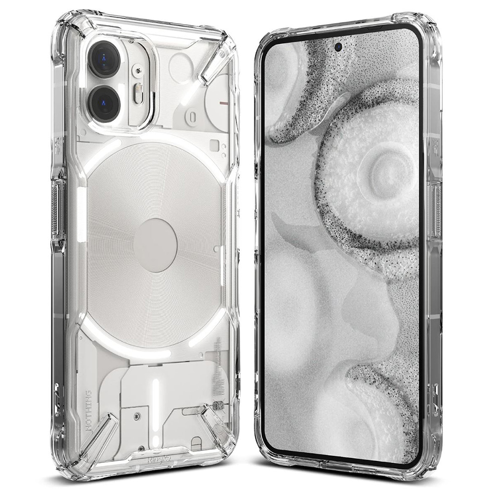 Husa de protectie telefon Fusion compatibila cu Nothing Phone (2), Transparent - ES02089