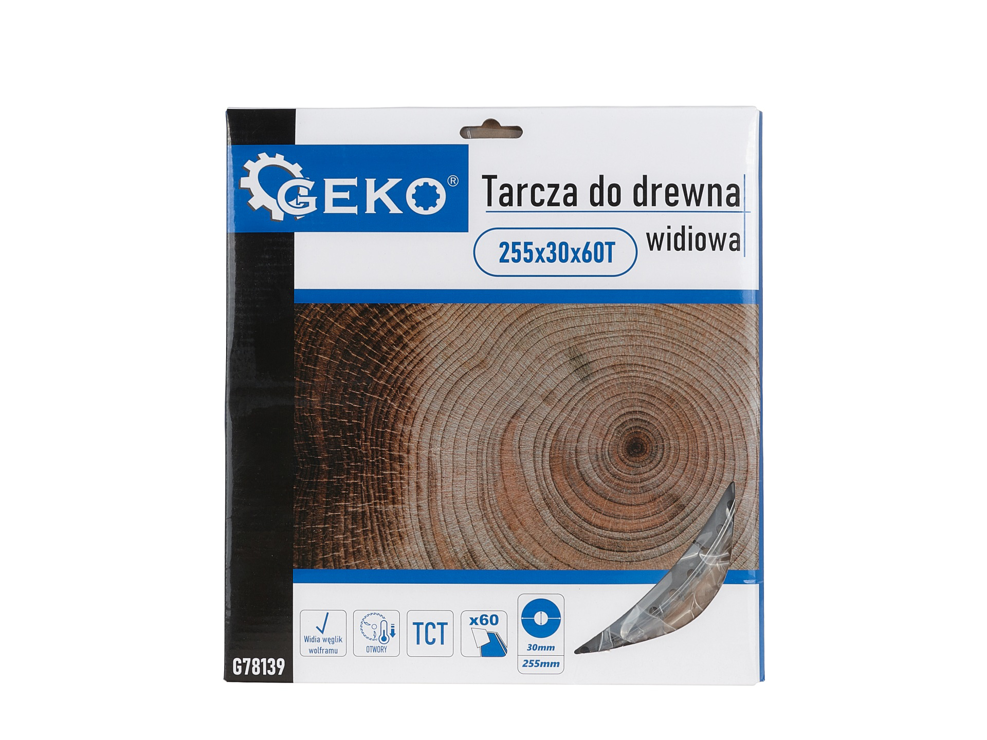 Disc pentru taiere lemn, 255 x 30 mm, 60 T, Geko G78139