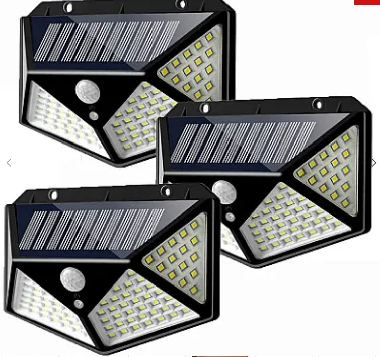 Set 3 Lampi ULTRA 100 LED Solare cu senzor de miscare si lumina 3 moduri ILUMINARE