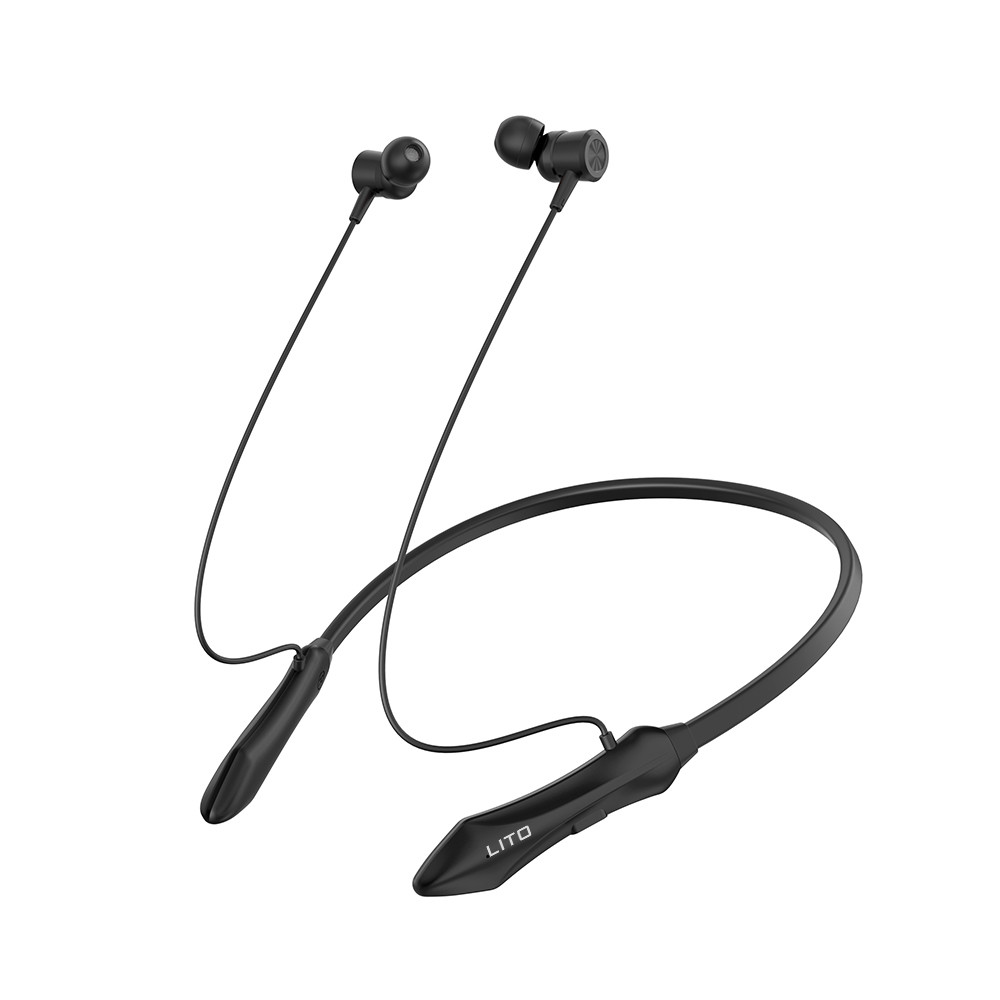 Casti Bluetooth Lito (LT-V135) - Wireless Neckband Earbuds - Negru