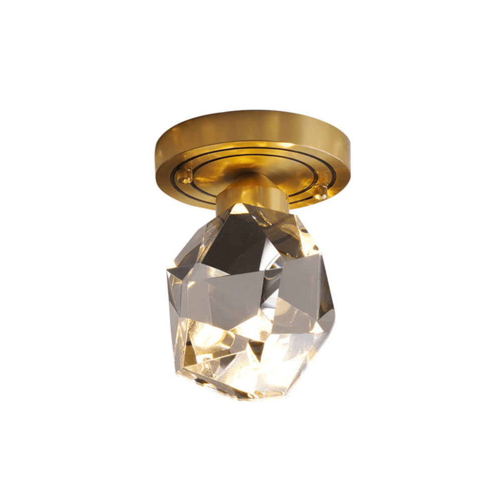 Plafoniera Crystally LuminiLux, Gold, 11 x 16 cm, Cristal
