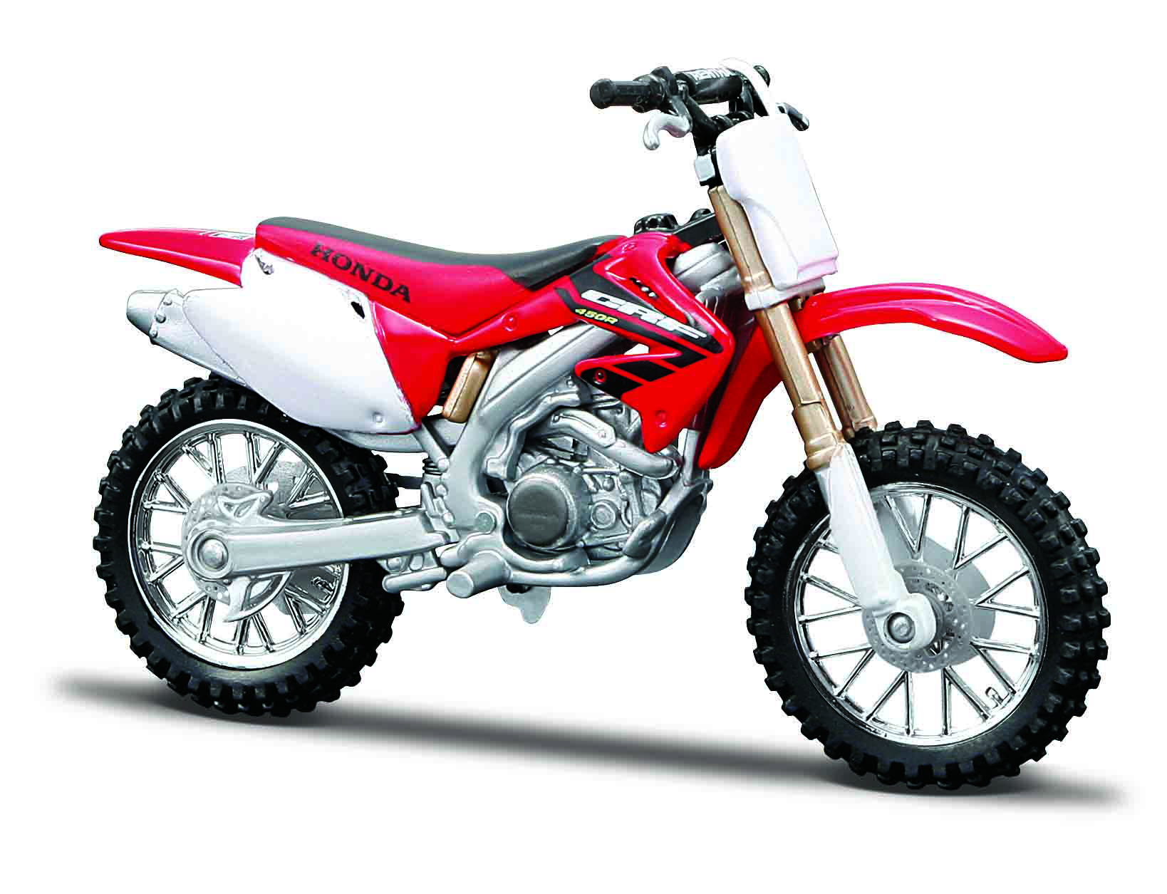 Macheta Motocicleta Bburago 1:18 Honda CRF450R Rosu, BB51030-51023